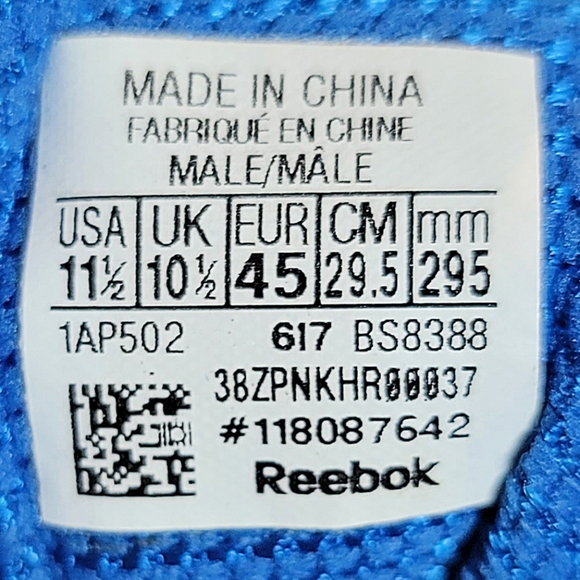 Reebok Sneakers, Mens Ahary Size 11.5 Gray and Blue BS8388 - Picture 14 of 14